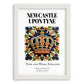 Newcastle Upon Tyne, England – Travel Print, placed in minimal white frame