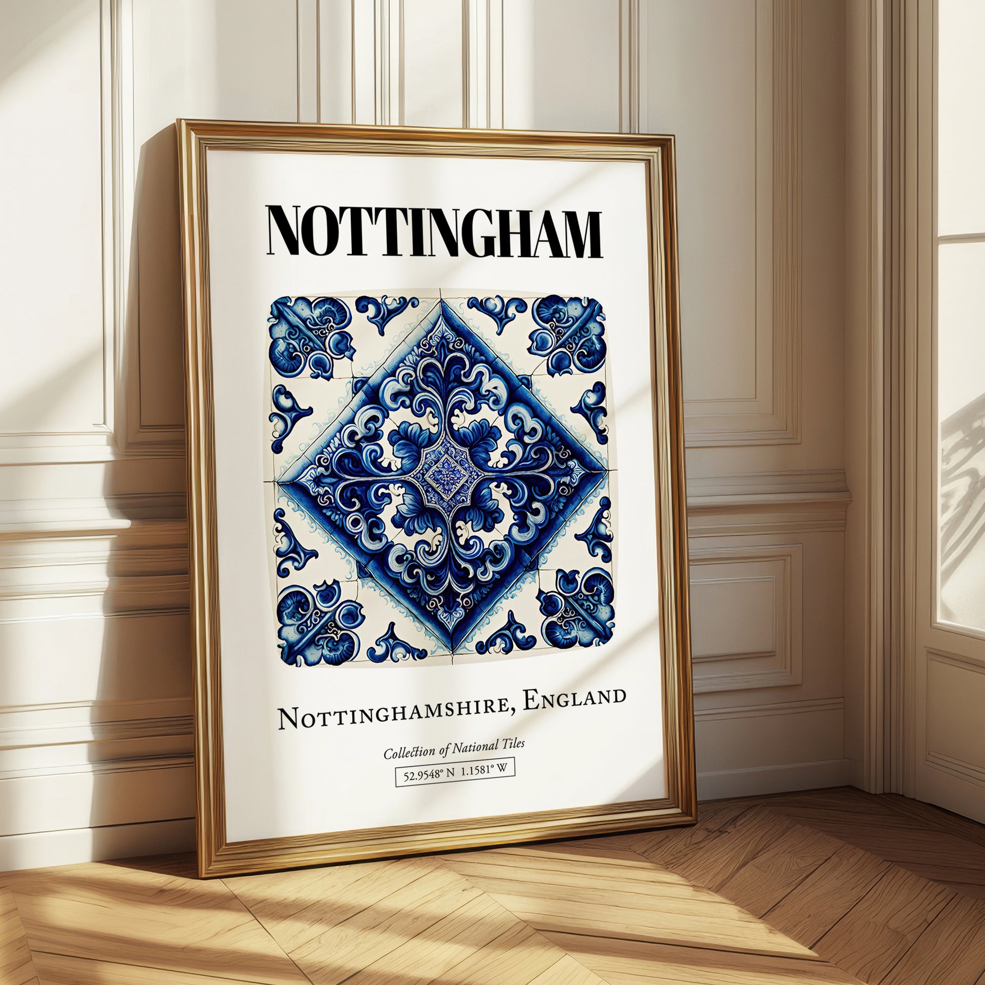 Nottingham, England – Travel Print, styled in a charming Paris street view