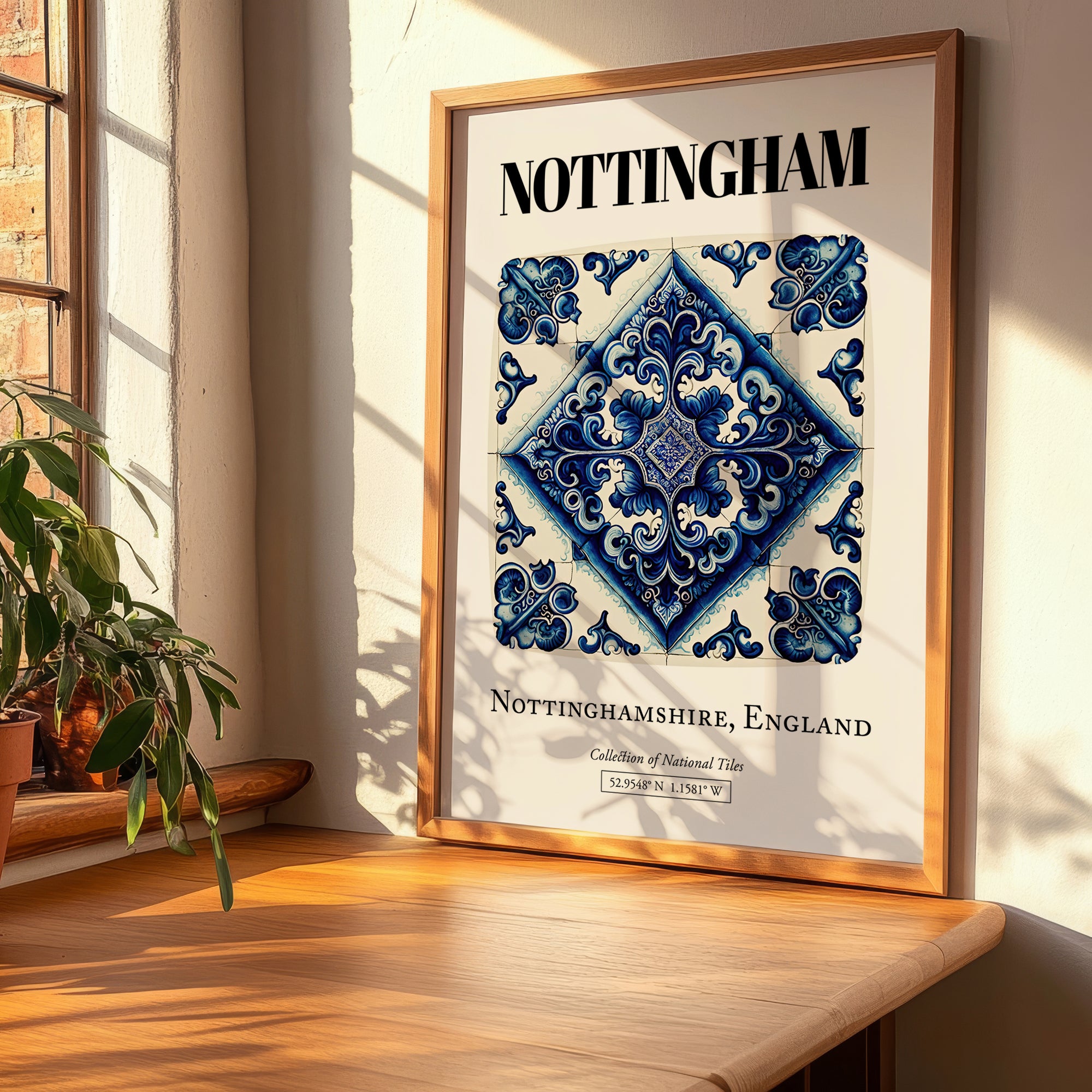 Nottingham, England – Travel Print, clean layout with no caption