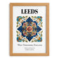 Leeds, England – Vintage Travel Poster, set in oak frame