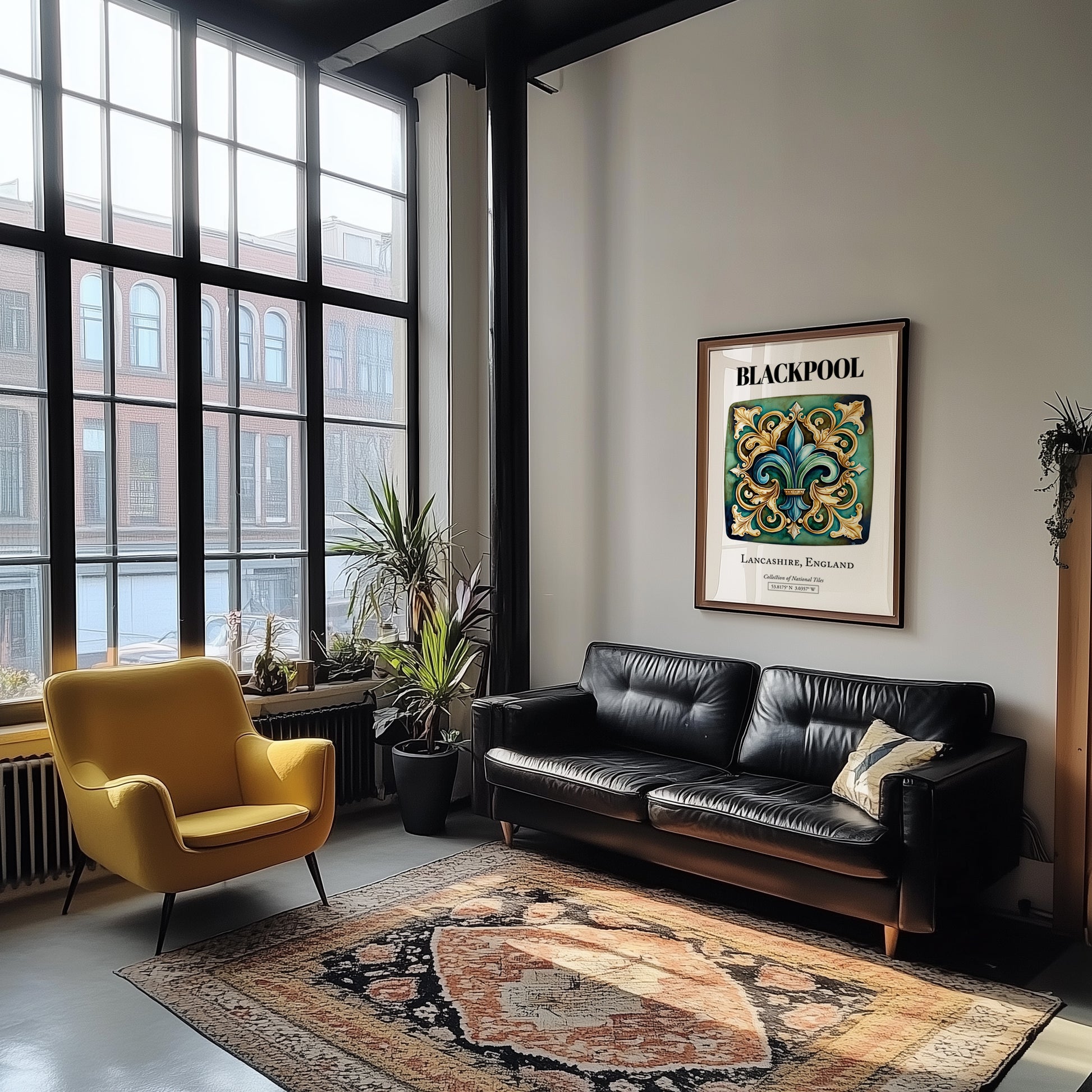 Blackpool, England – Global Wall Art, unframed on coastal sand