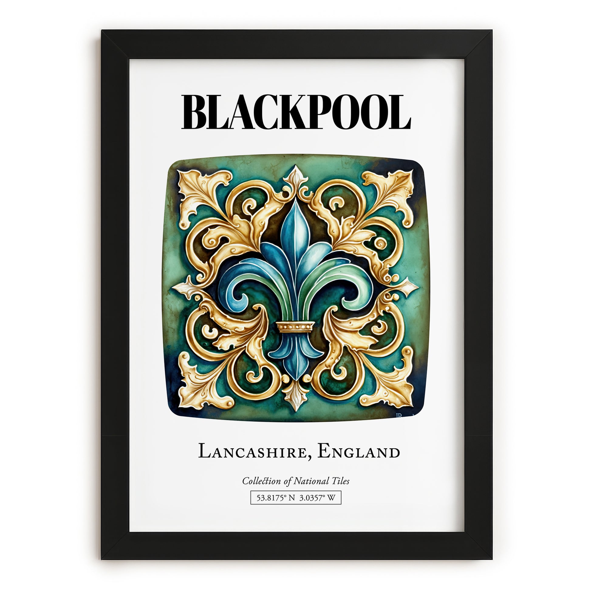 Blackpool, England – Global Wall Art, in sleek black frame