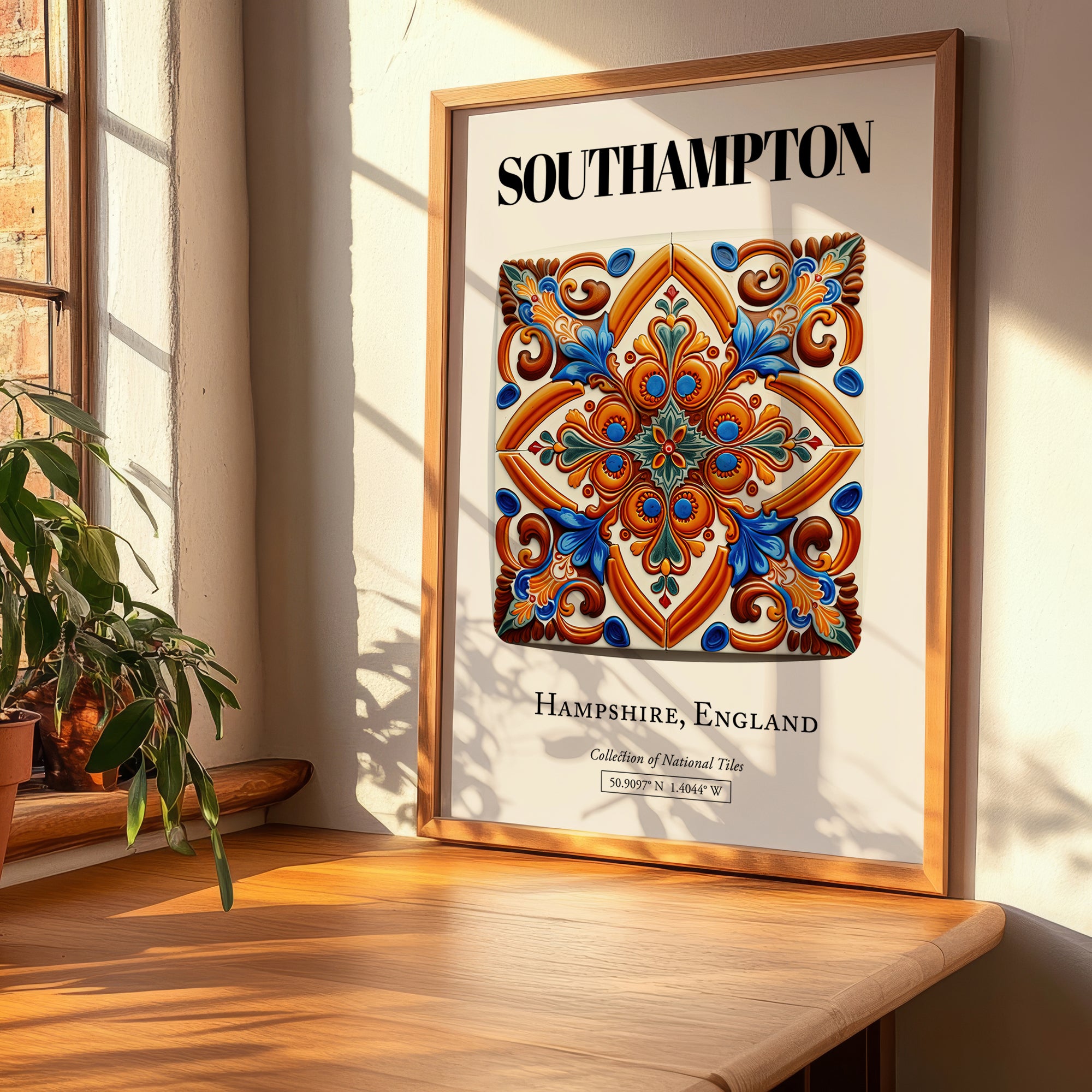 Southampton, England – Minimalist Travel Print, clean layout with no caption