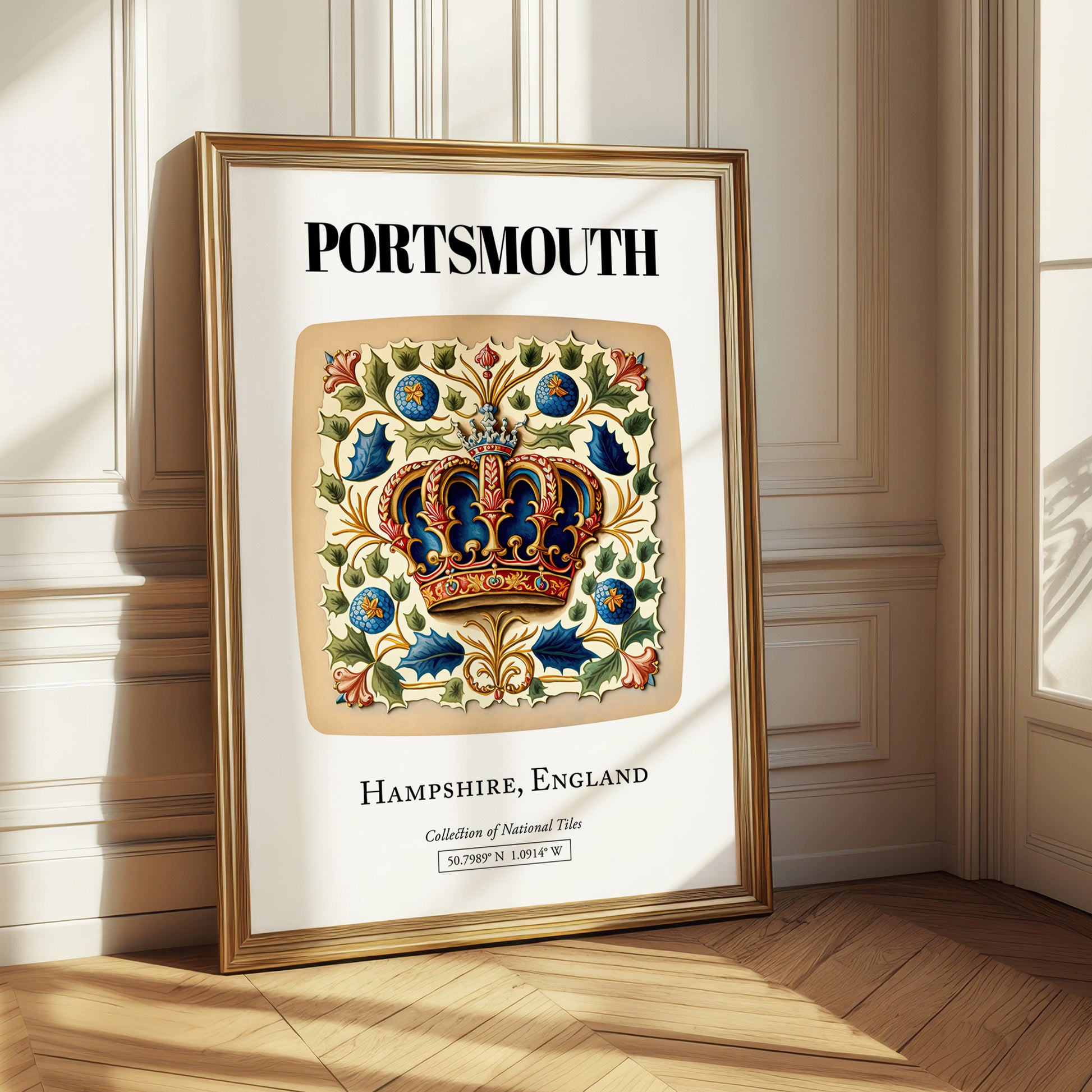 Portsmouth, England – Travel Poster, styled in a charming Paris street view