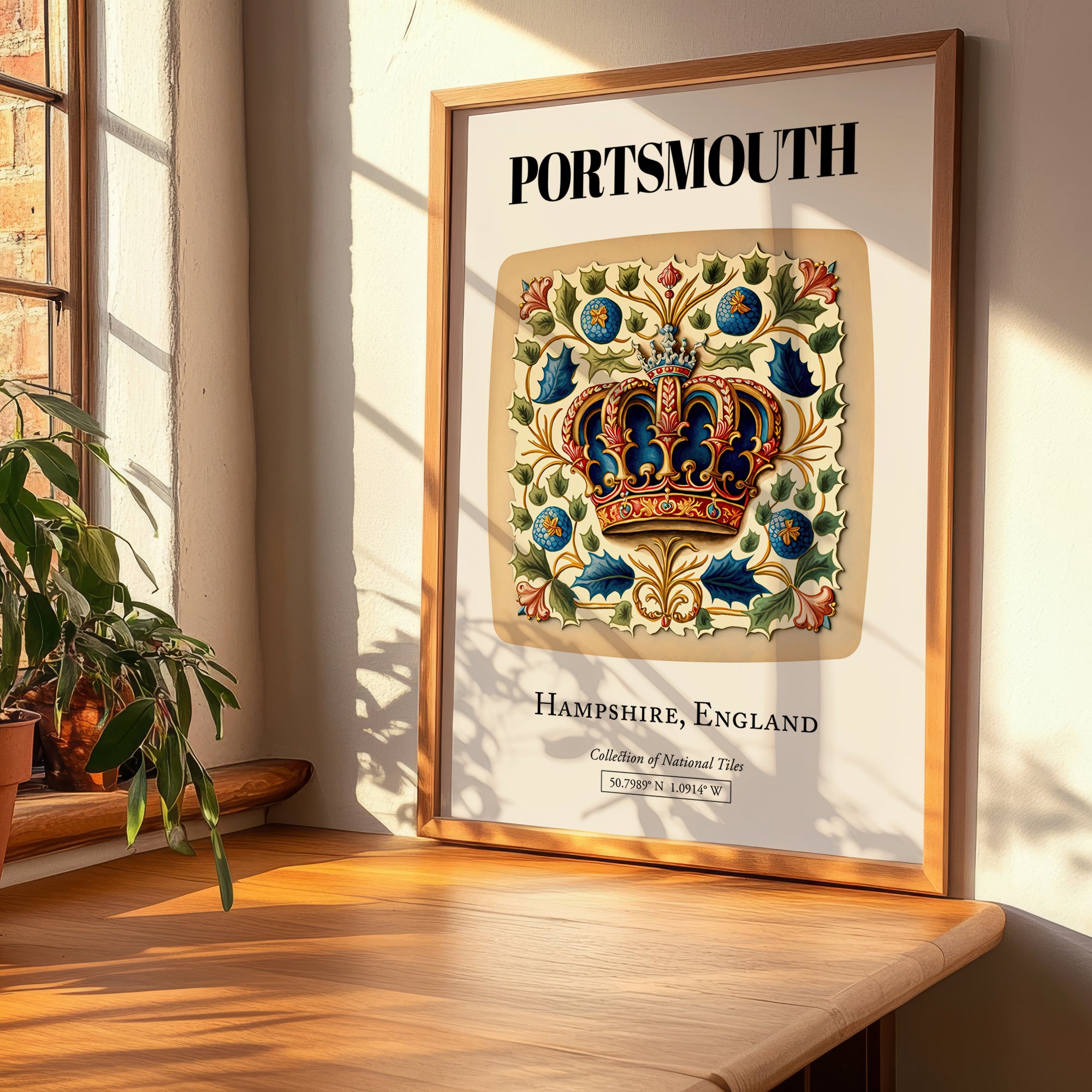 Portsmouth, England – Travel Poster, clean layout with no caption