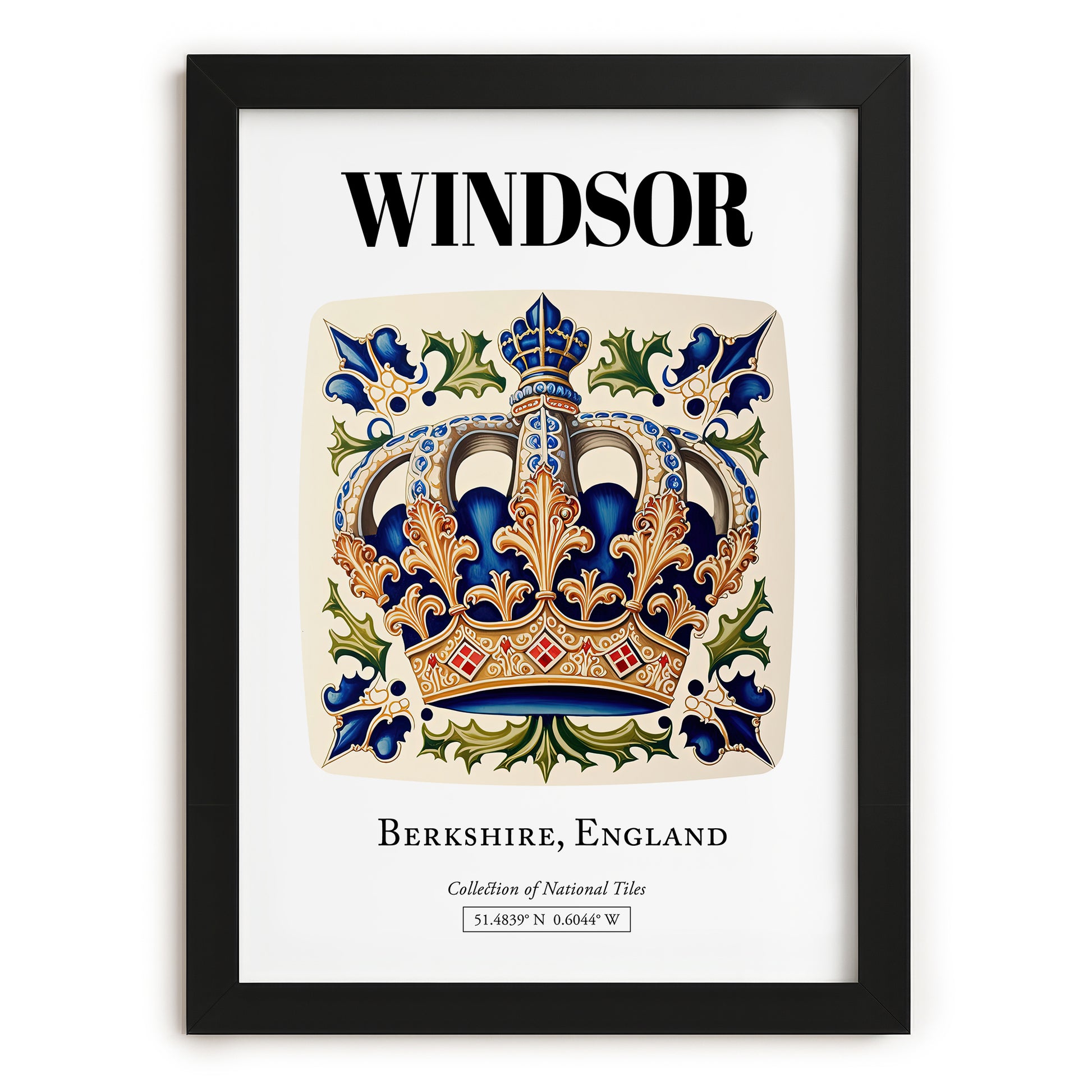 Windsor, England – Country Culture Poster, in sleek black frame