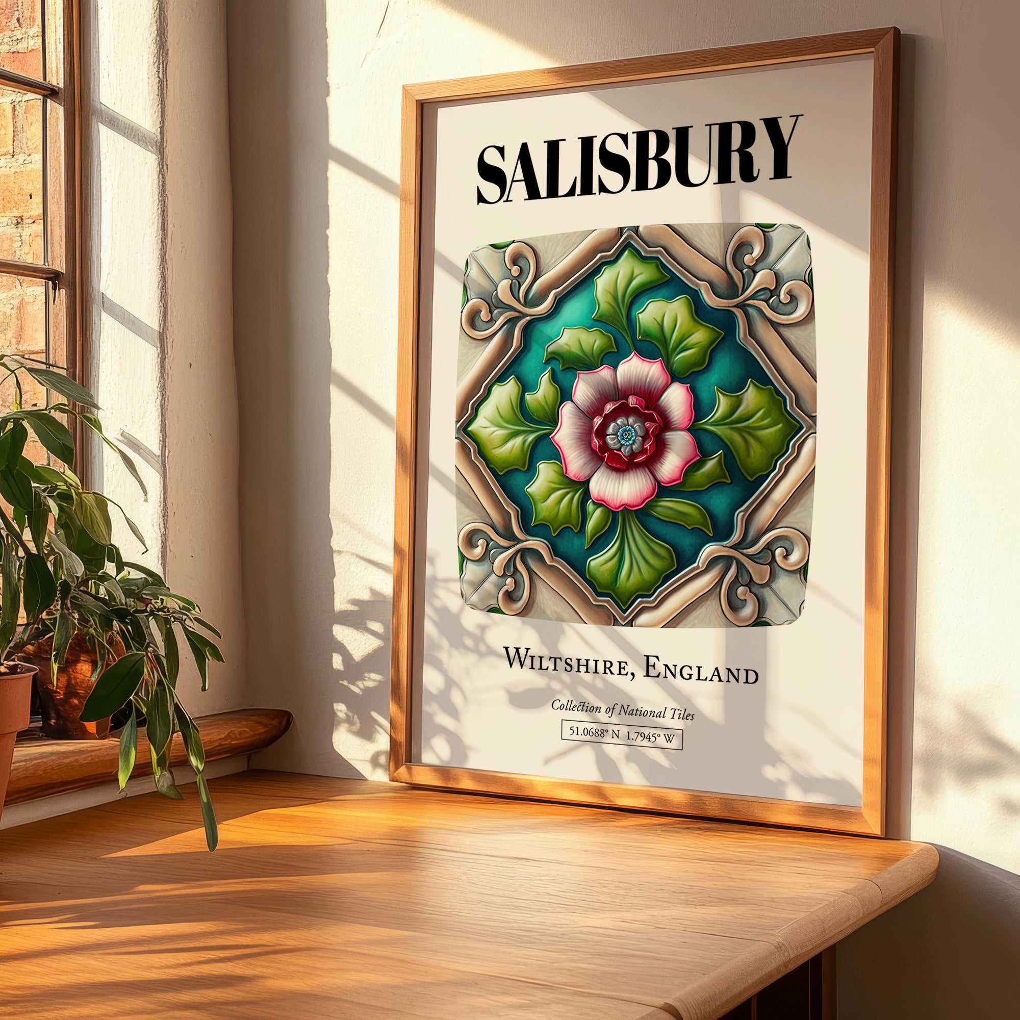 Salisbury, England – Travel Poster, clean layout with no caption