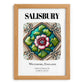 Salisbury, England – Travel Poster, set in oak frame