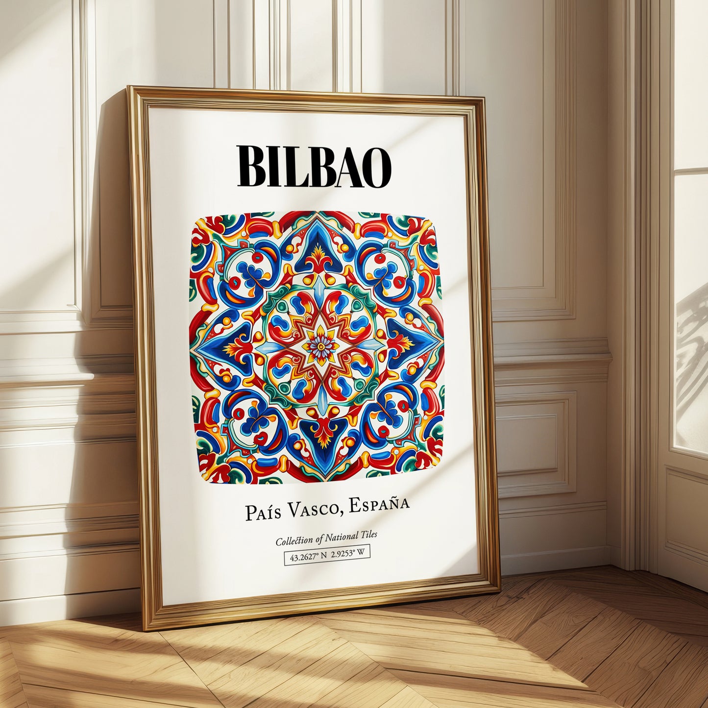 Bilbao, Spain – Travel Memories Wall Print, styled in a charming Paris street view