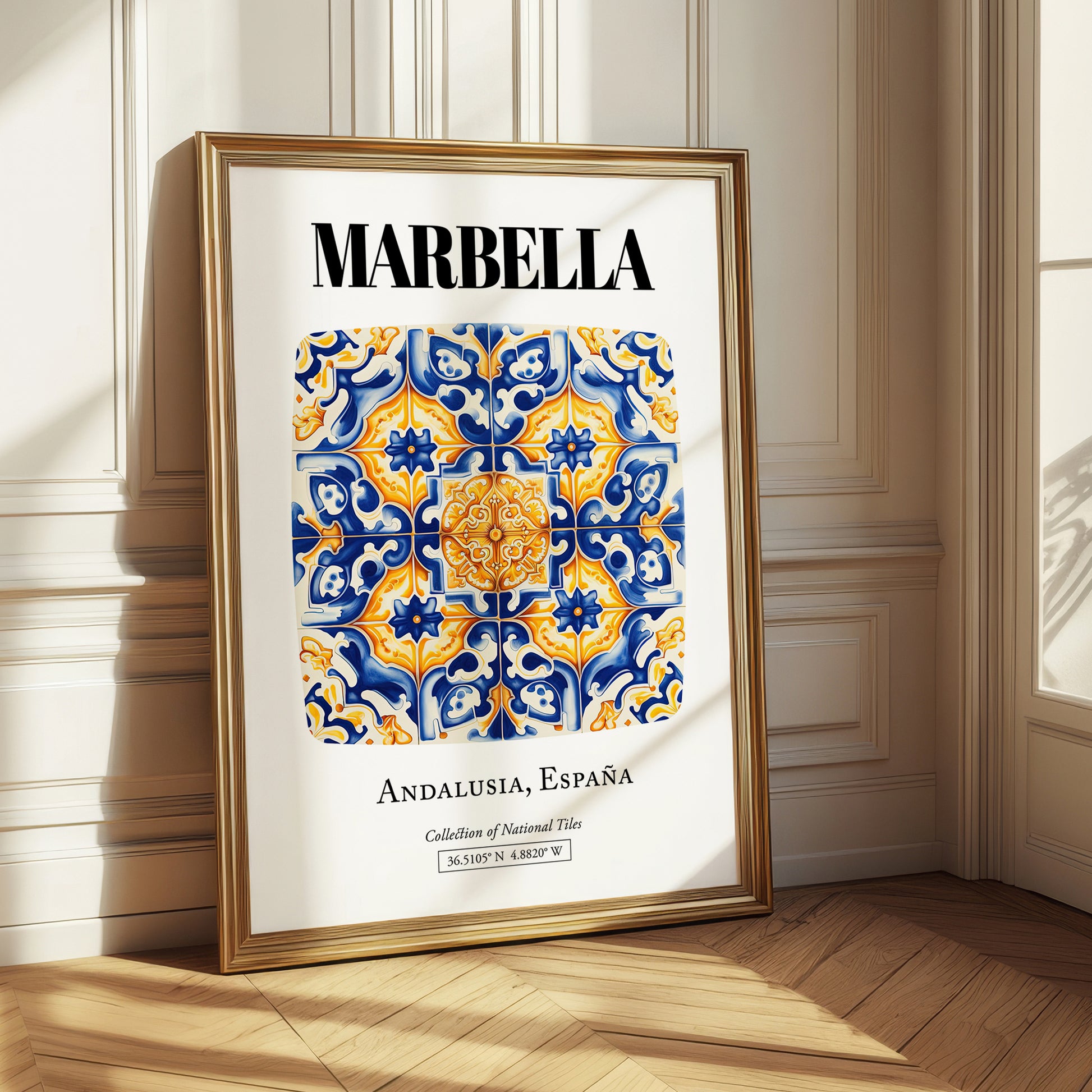 Marbella, Spain – Away From Home Poster, styled in a charming Paris street view