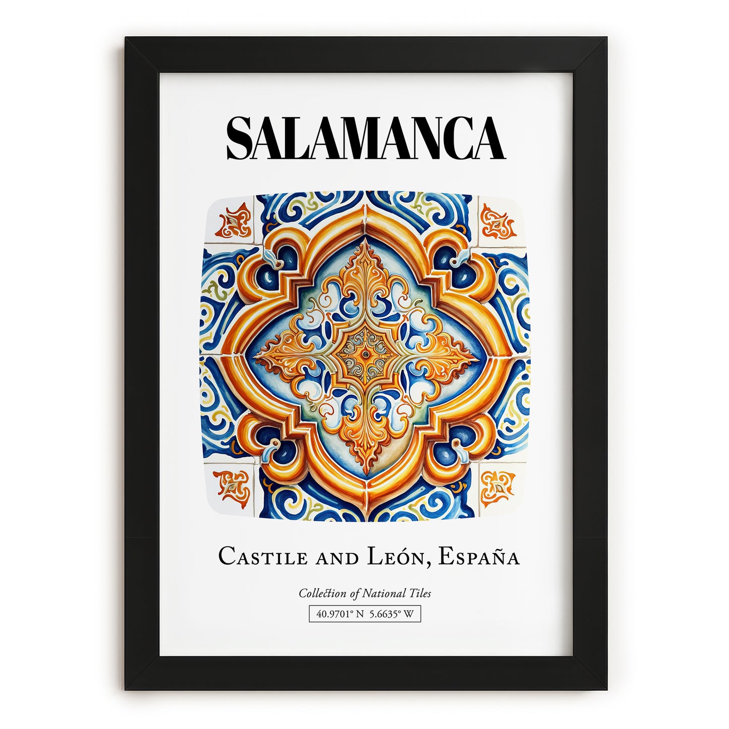 Salamanca, Spain – Travel Wall Decor, in sleek black frame