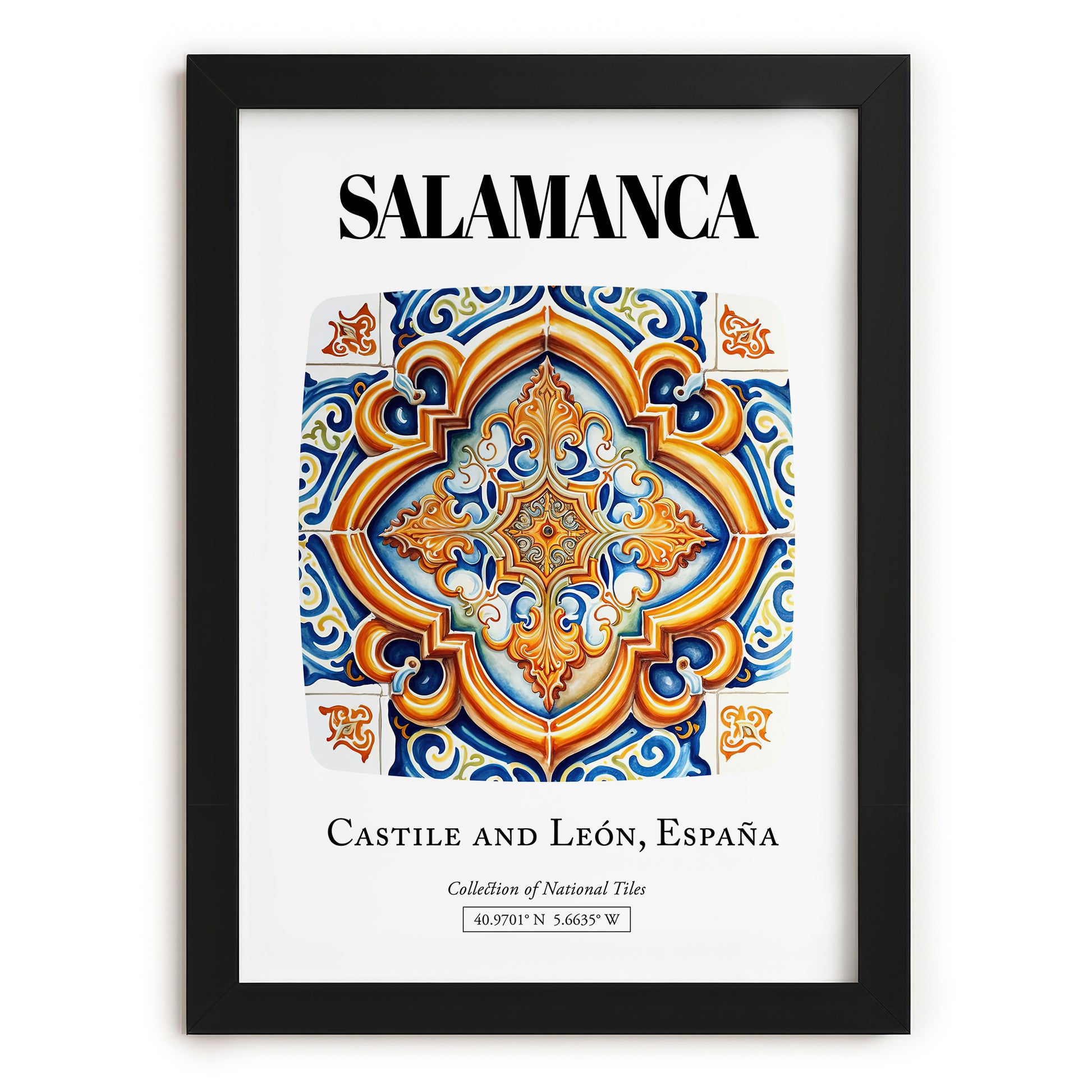 Salamanca, Spain – Travel Wall Decor, in sleek black frame