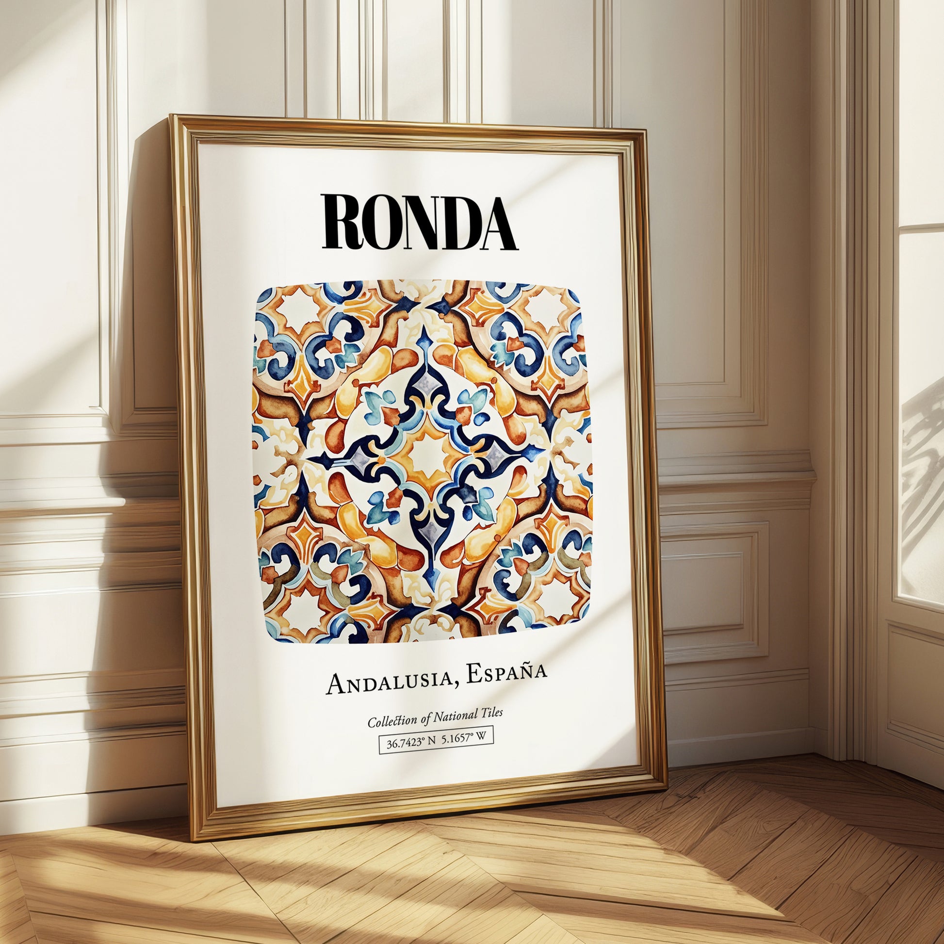 Ronda, Spain – World Heritage Travel Poster, styled in a charming Paris street view