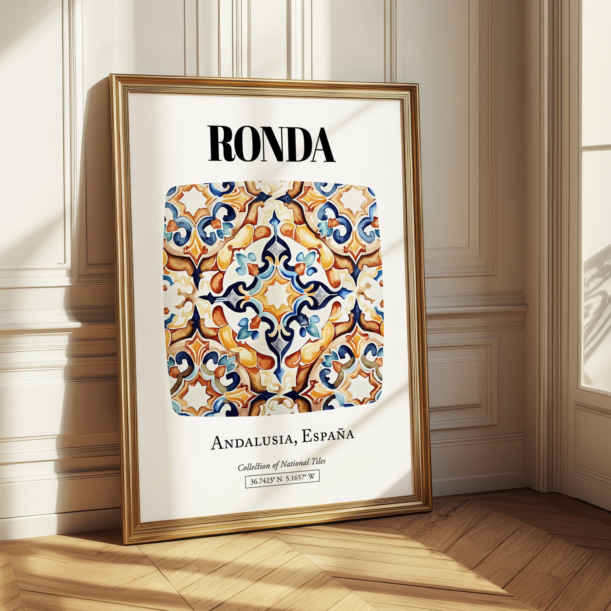 Ronda, Spain – World Heritage Travel Poster, styled in a charming Paris street view