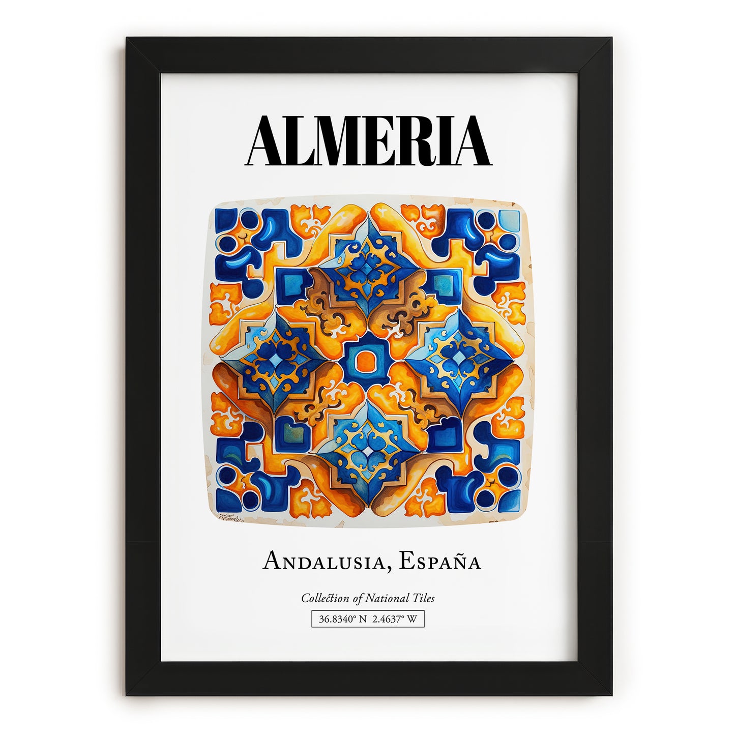 Almeria, Spain – Travel Wall Art, in sleek black frame