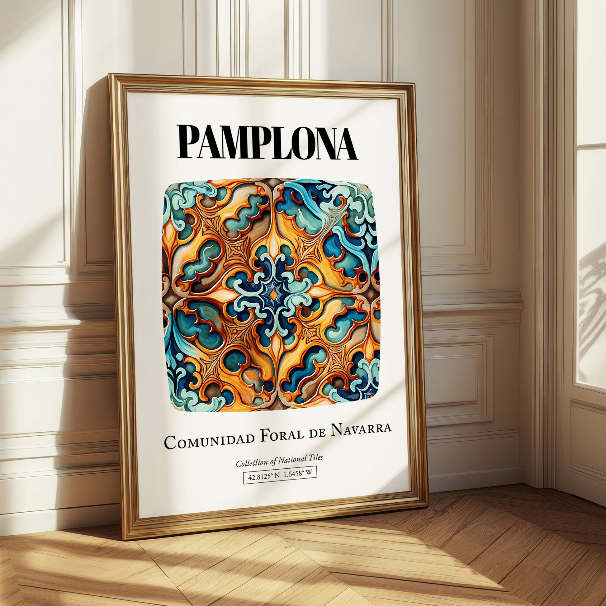 Pamplona, Spain – Away From Home Poster, styled in a charming Paris street view