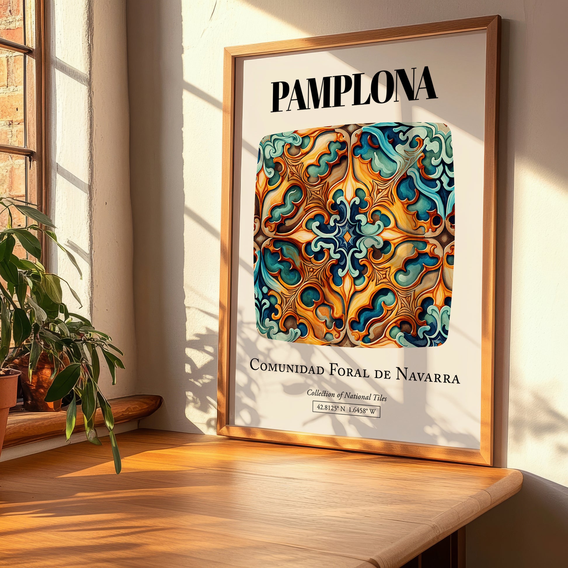 Pamplona, Spain – Away From Home Poster, clean layout with no caption