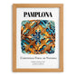 Pamplona, Spain – Away From Home Poster, set in oak frame
