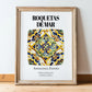 Roquetas De Mar, Spain – National Pride Wall Decor, in wooden frame leaning on the floor
