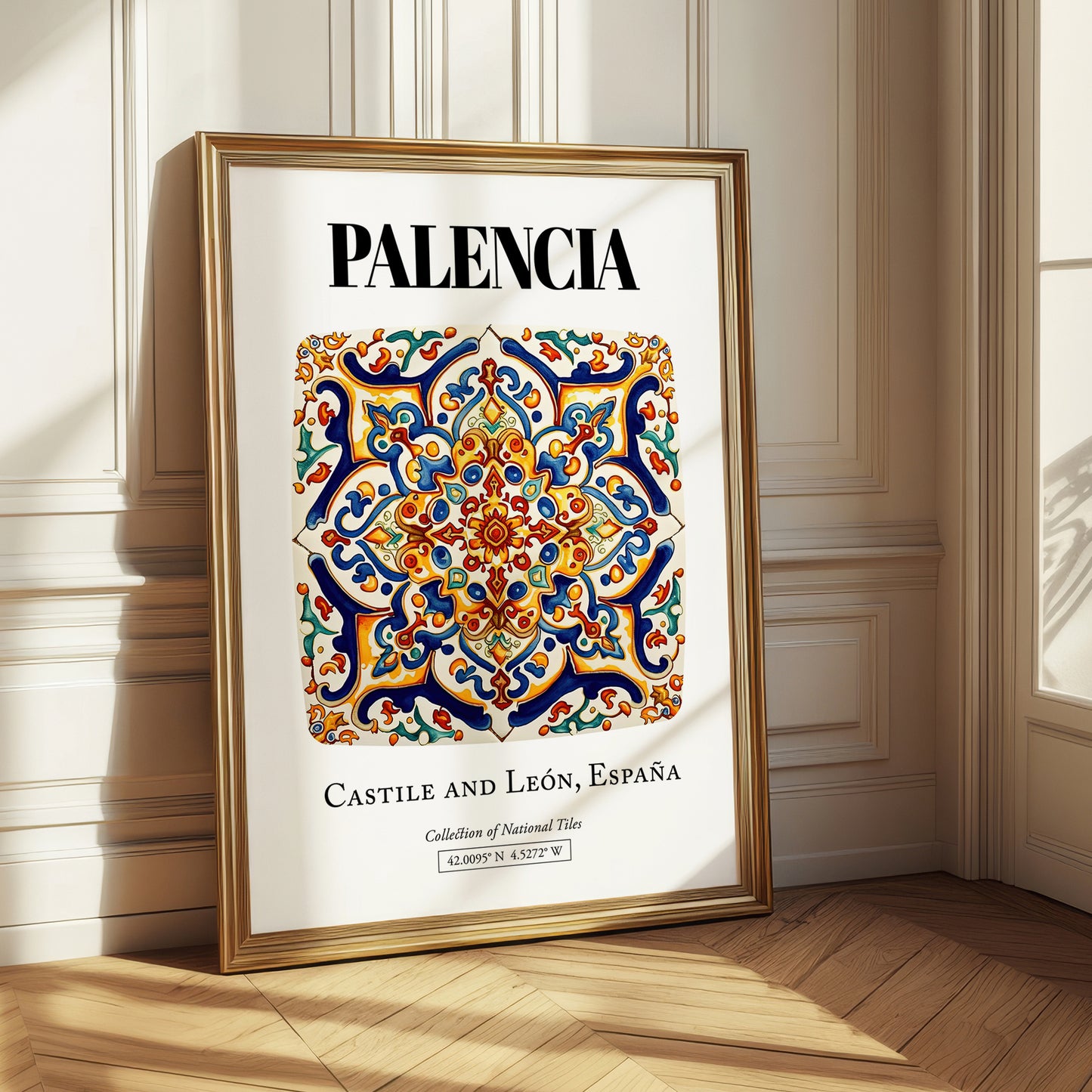 Palencia, Spain – Travel Poster, styled in a charming Paris street view