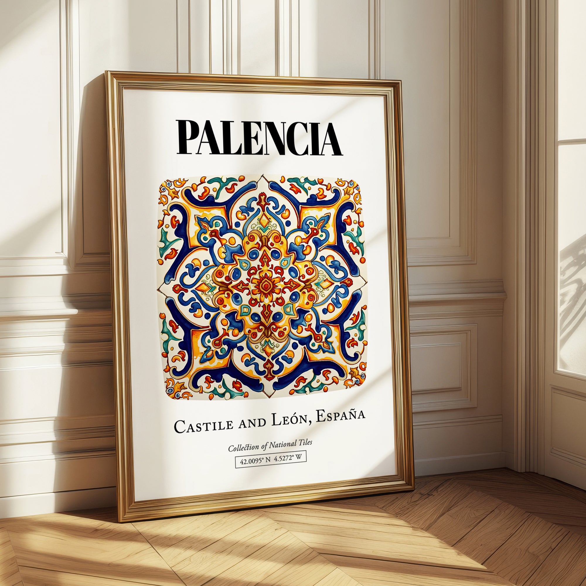 Palencia, Spain – Travel Poster, styled in a charming Paris street view
