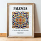 Palencia, Spain – Travel Poster, in wooden frame leaning on the floor