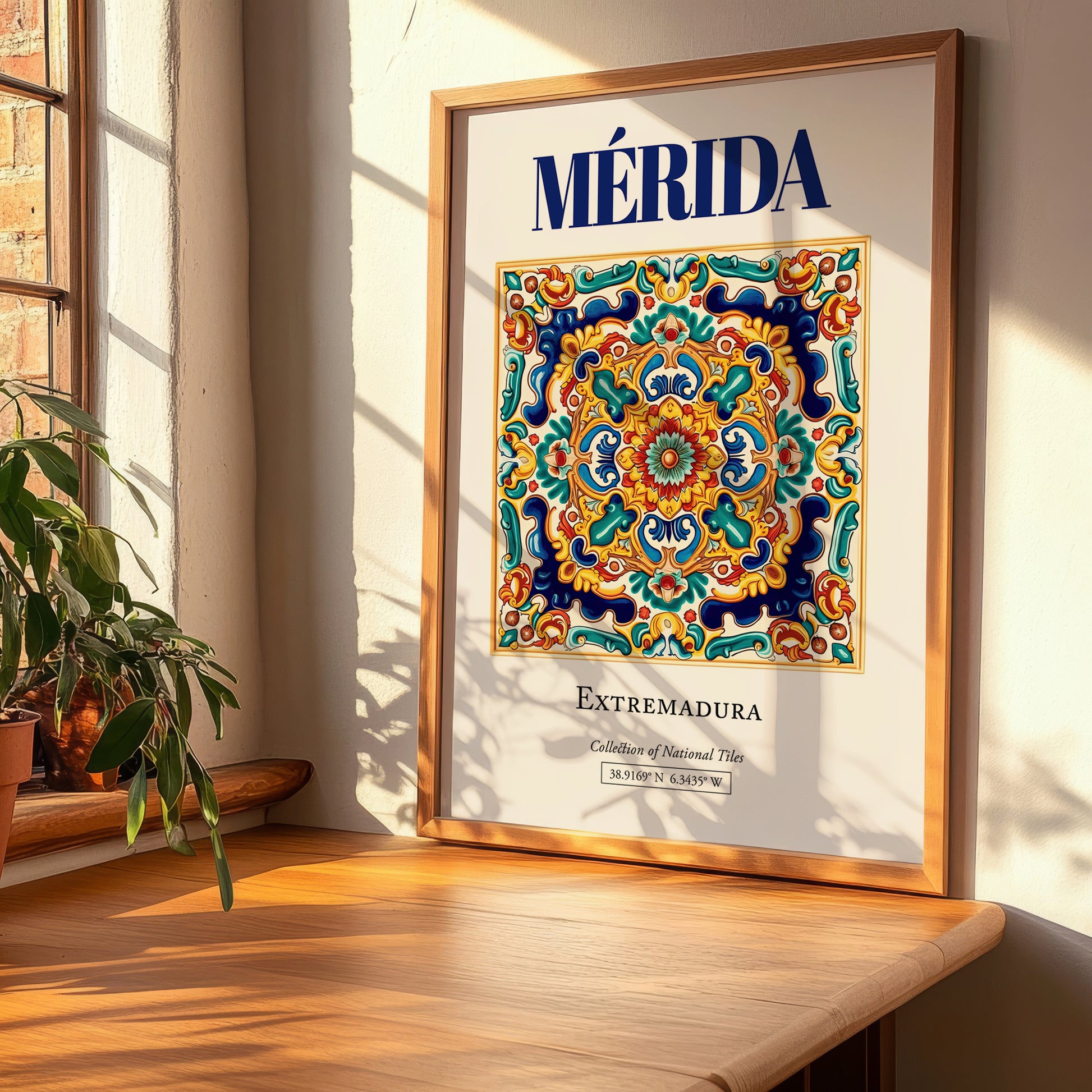 Mérida, Spain – Travel Poster, clean layout with no caption