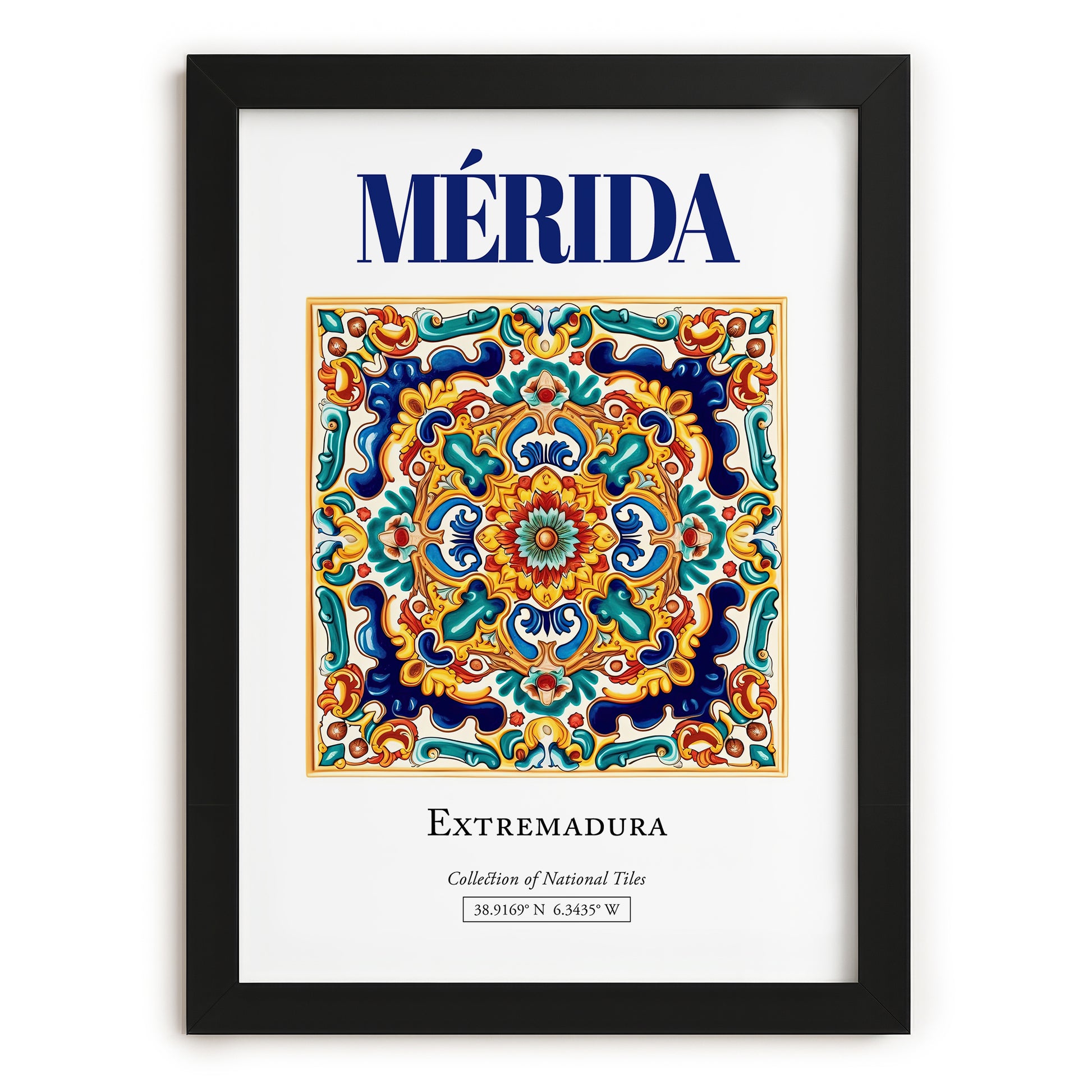 Mérida, Spain – Travel Poster, in sleek black frame
