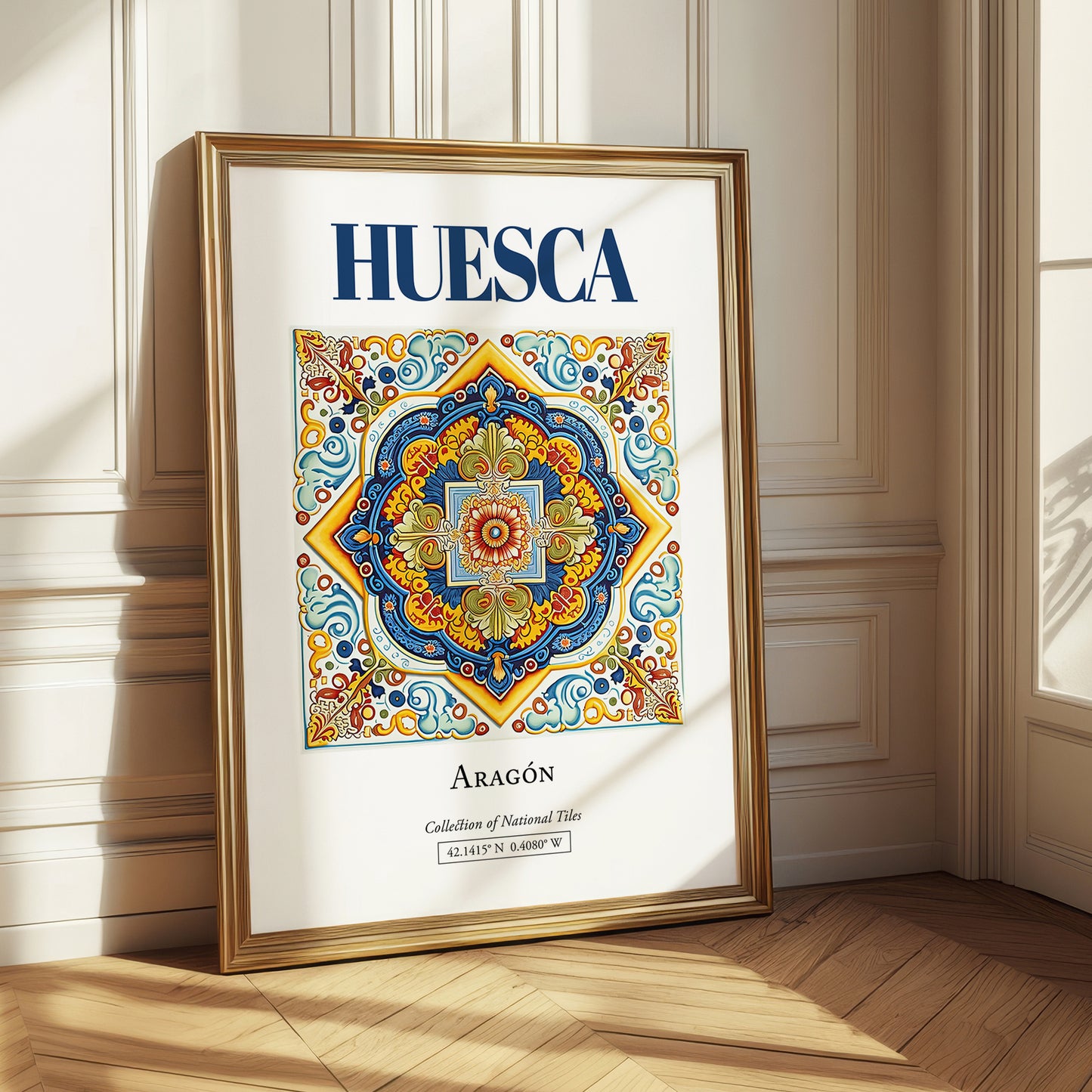 Huesca, Spain – Travel Poster, styled in a charming Paris street view