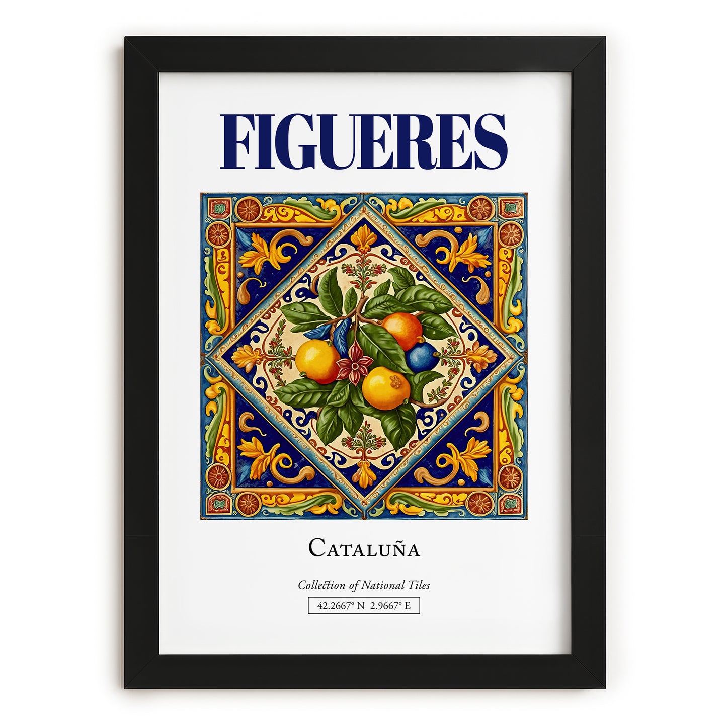 Figueres, Spain – National Pride Wall Decor, in sleek black frame