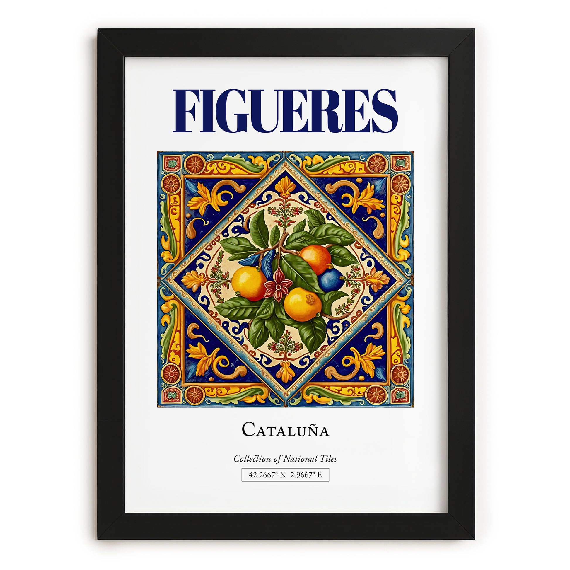 Figueres, Spain – National Pride Wall Decor, in sleek black frame