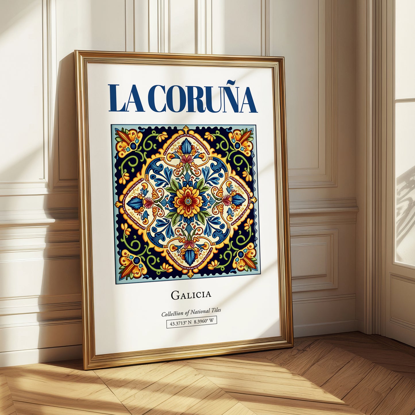 La Coruña (A Coruña), Spain – Cultural Heritage Wall Art, styled in a charming Paris street view