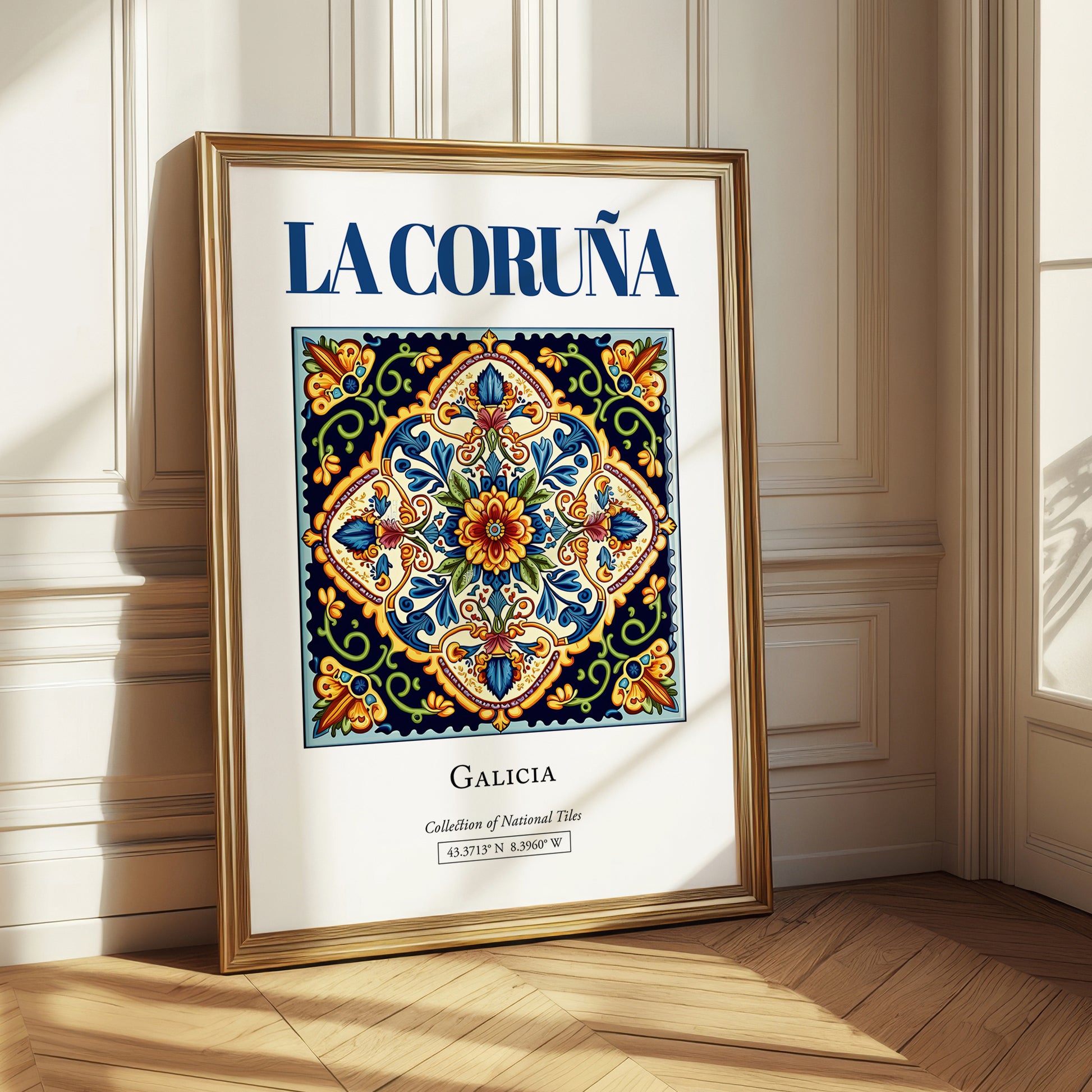La Coruña (A Coruña), Spain – Cultural Heritage Wall Art, styled in a charming Paris street view