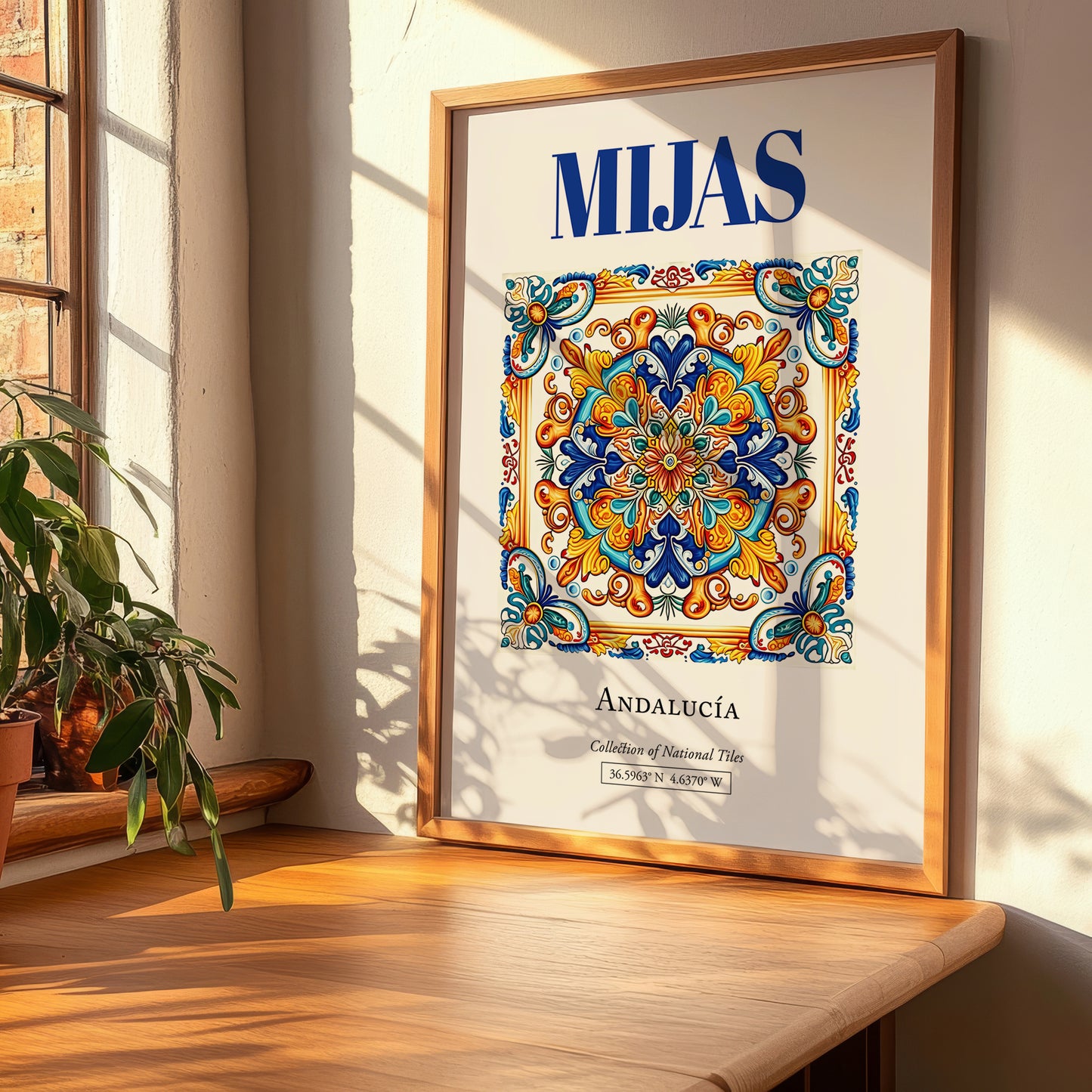 Mijas, Spain – Travel Poster, clean layout with no caption