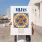 Mijas, Spain – Travel Poster, no-text version framed in wood