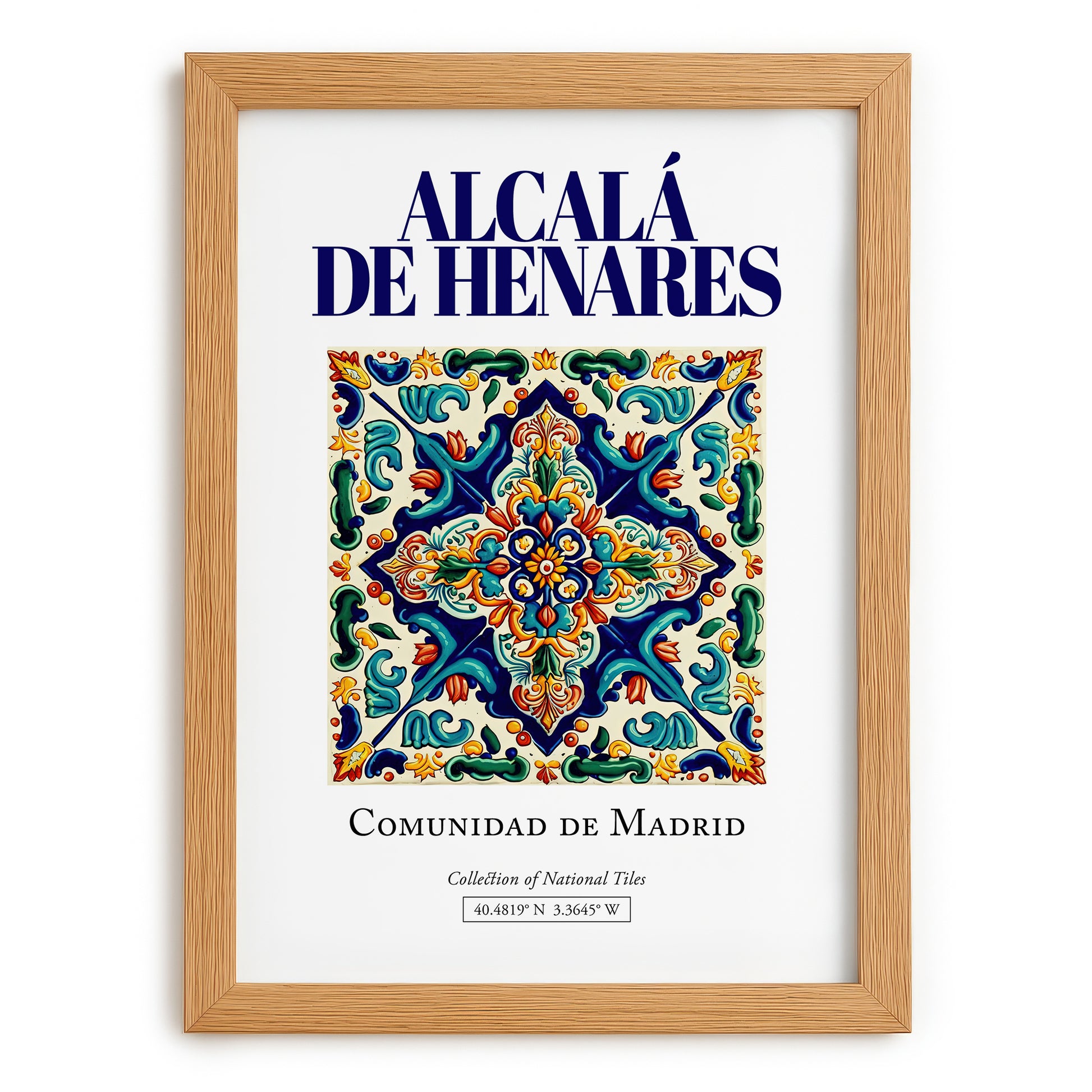 Alcalá de Henares, Spain – Travel Wall Decor, set in oak frame