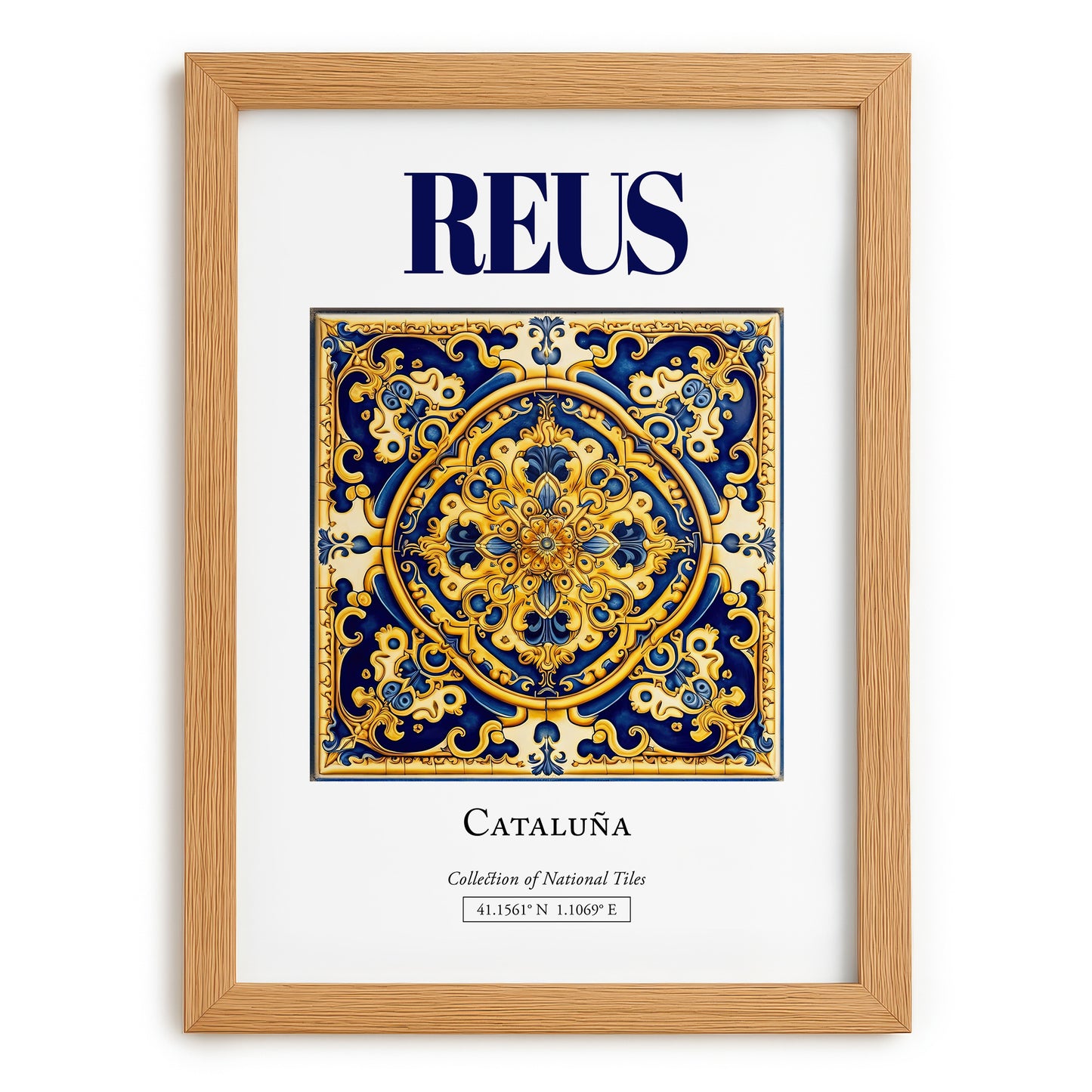Reus, Spain – Travel Wall Decor, set in oak frame