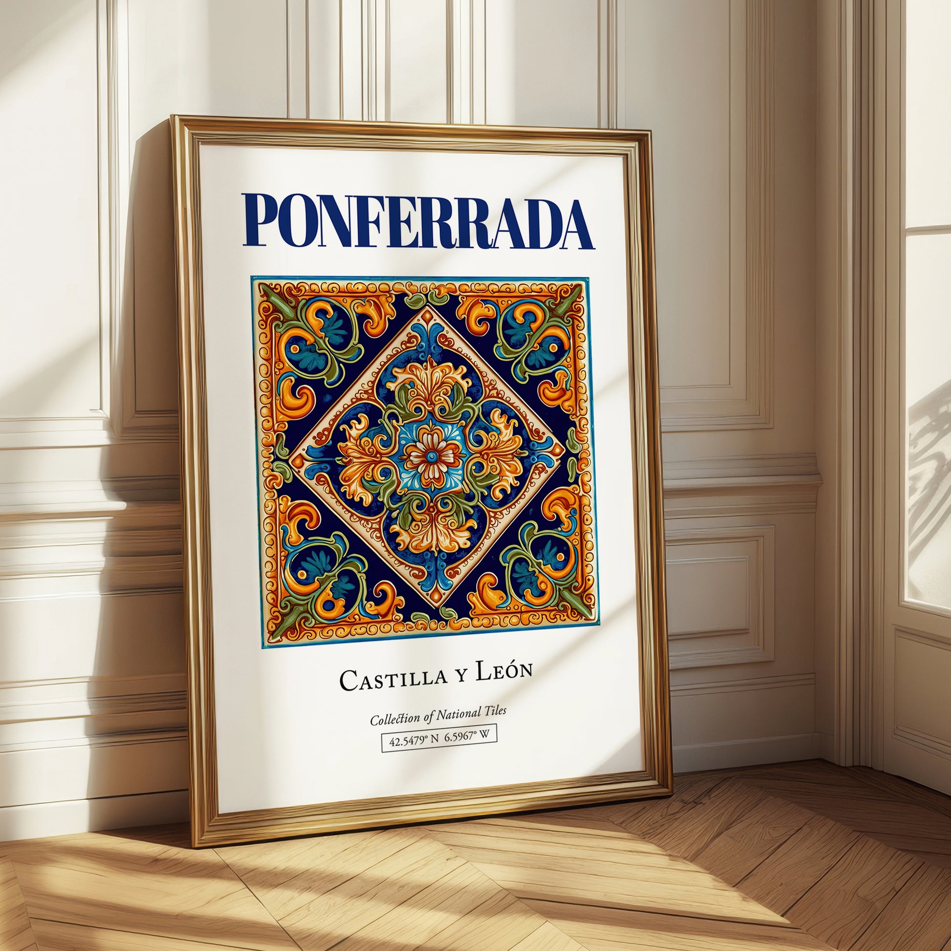 Ponferrada, Spain – Travel Wall Art, styled in a charming Paris street view