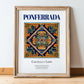 Ponferrada, Spain – Travel Wall Art, in wooden frame leaning on the floor