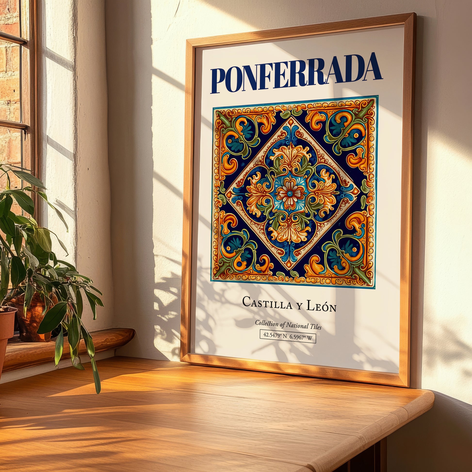 Ponferrada, Spain – Travel Wall Art, clean layout with no caption