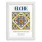 Elche, Spain – Travel Wall Art, placed in minimal white frame