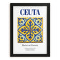 Ceuta, Spain – Wanderlust Wall Decor, in sleek black frame