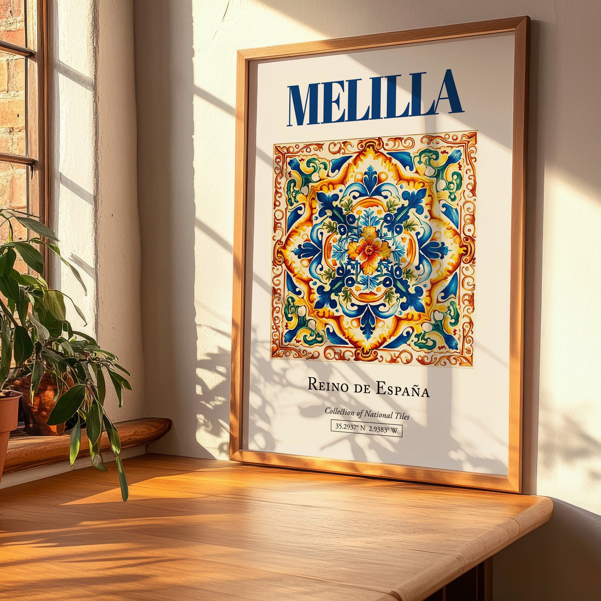 Melilla, Spain – Tourist Destination Poster, clean layout with no caption