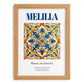 Melilla, Spain – Tourist Destination Poster, set in oak frame
