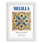 Melilla, Spain – Tourist Destination Poster, placed in minimal white frame