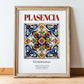 Plasencia, Spain – Travel Wall Decor, in wooden frame leaning on the floor