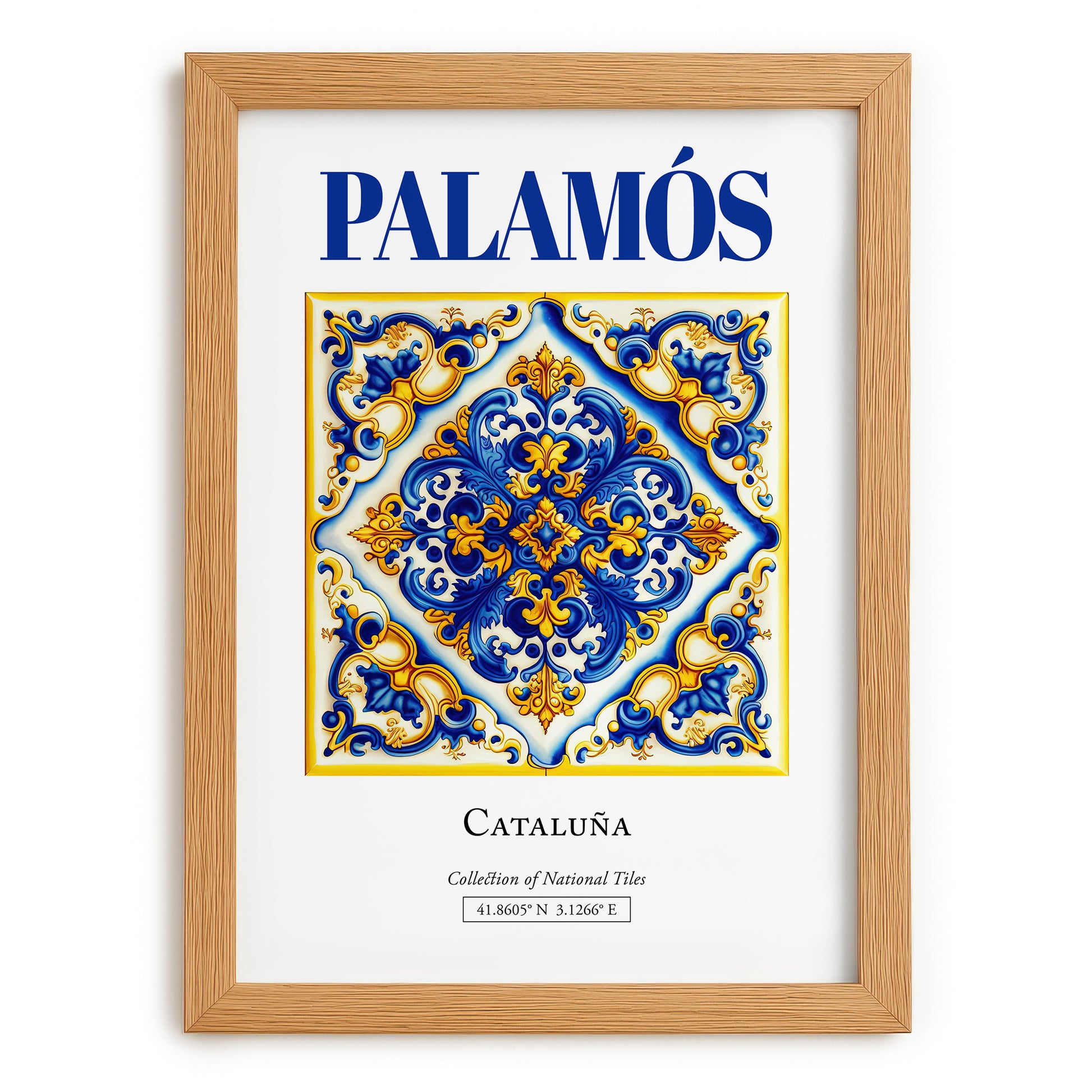 Palamós, Spain – Travel Wall Art, set in oak frame