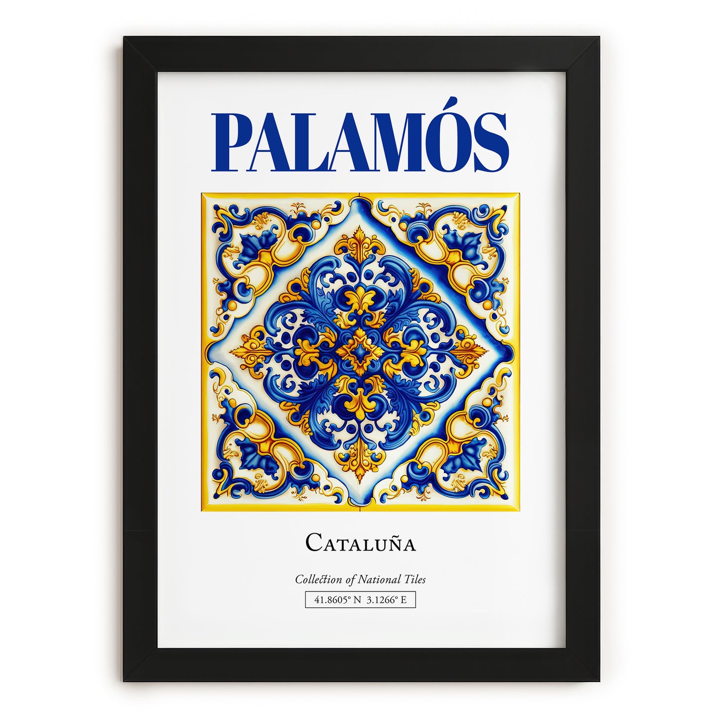 Palamós, Spain – Travel Wall Art, in sleek black frame