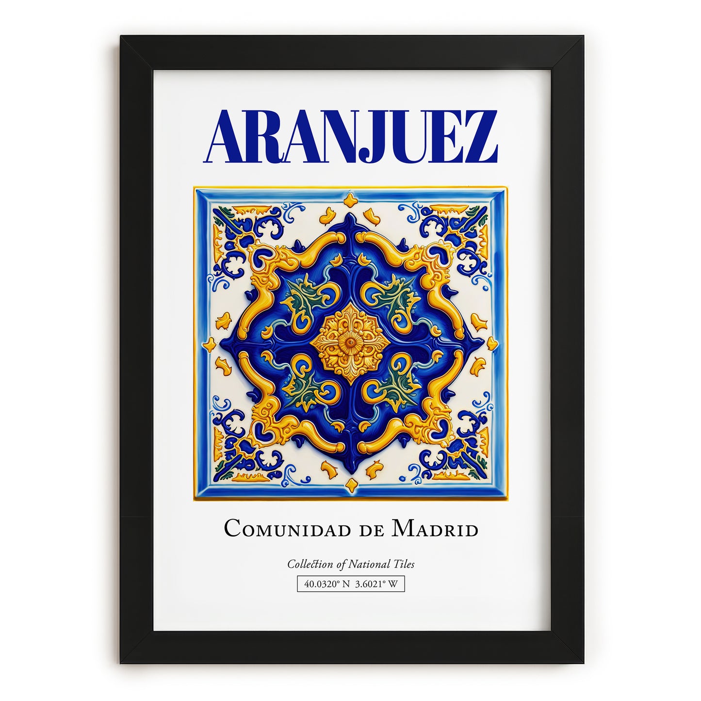 Aranjuez, Spain – Travel Poster, in sleek black frame