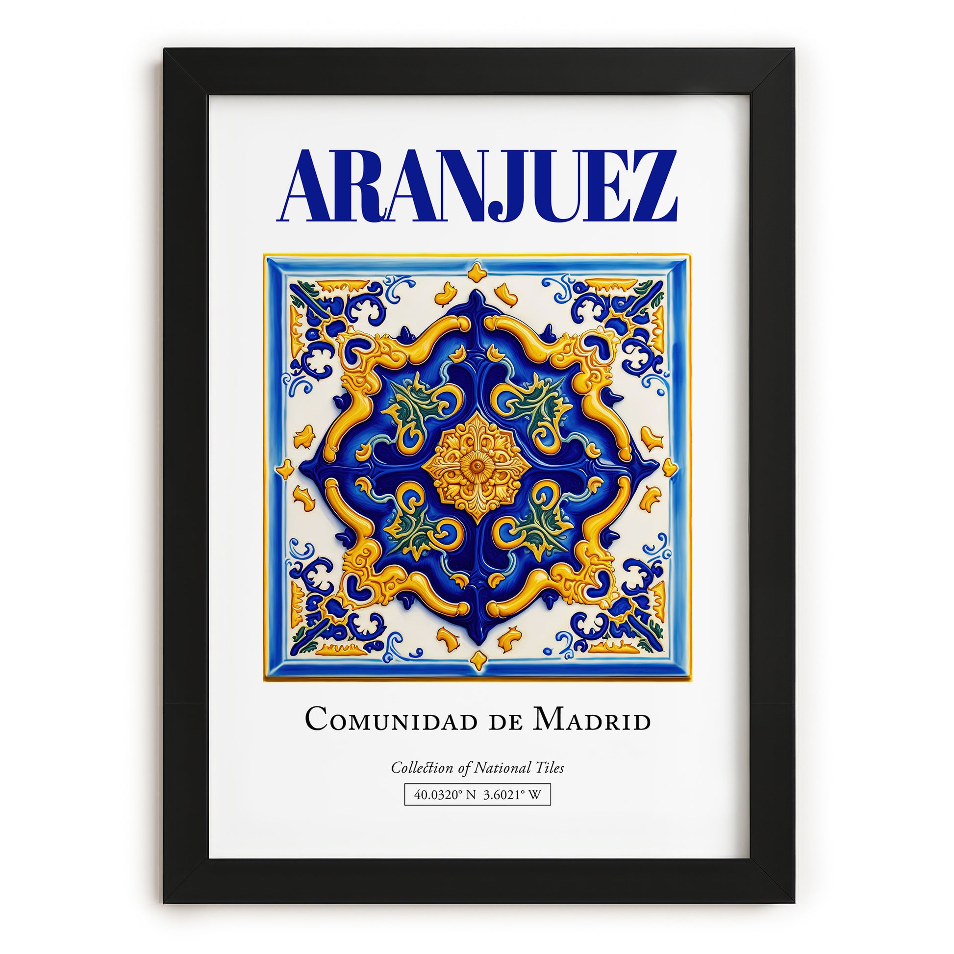 Aranjuez, Spain – Travel Poster, in sleek black frame